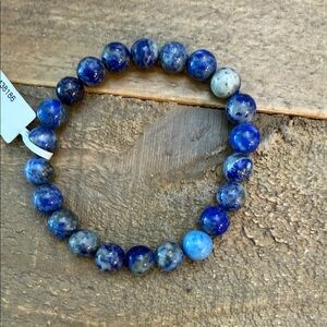 Lapis 8mm beaded bracelet NWT